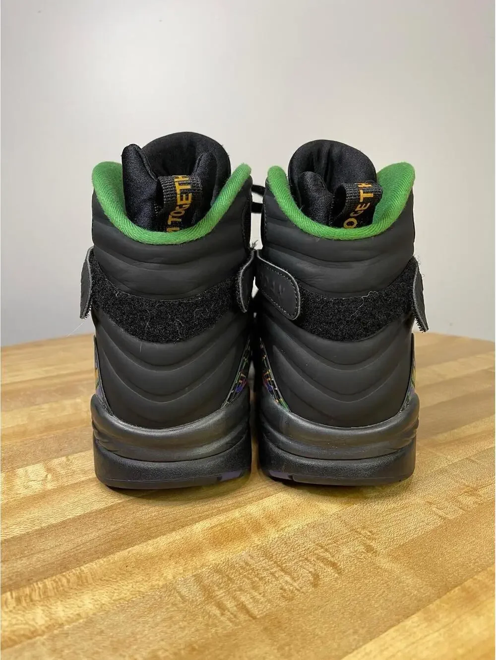 Size 10.5- Air Jordan 8 Retro Tinker - Air Raid Black/Green/Yellow 305381-004